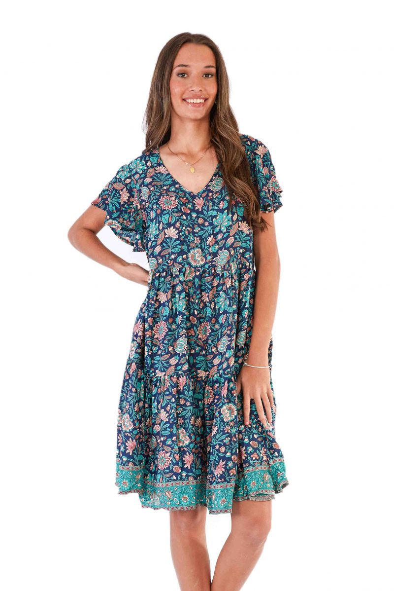 womens Ava Dress - Navy