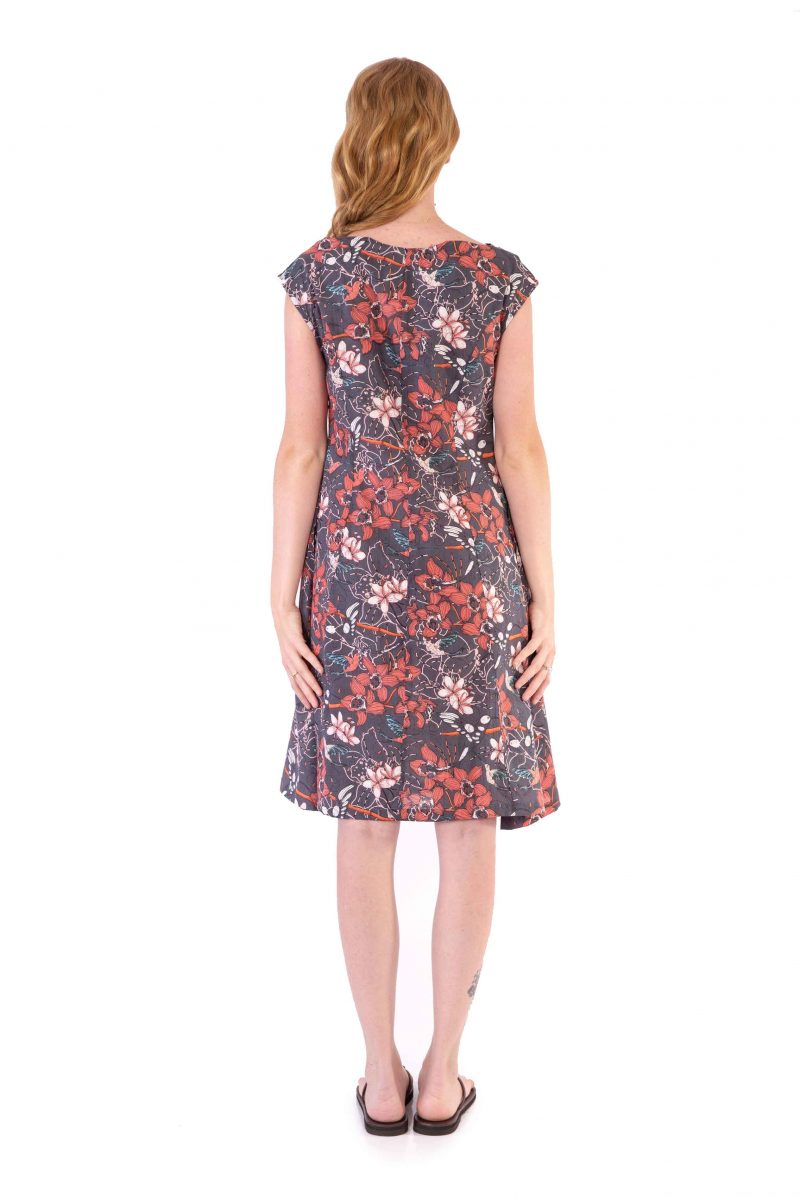 Womens Gracie Dress - Morning Bloom Ink back