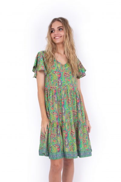 Ava Dress - Wonderland Green