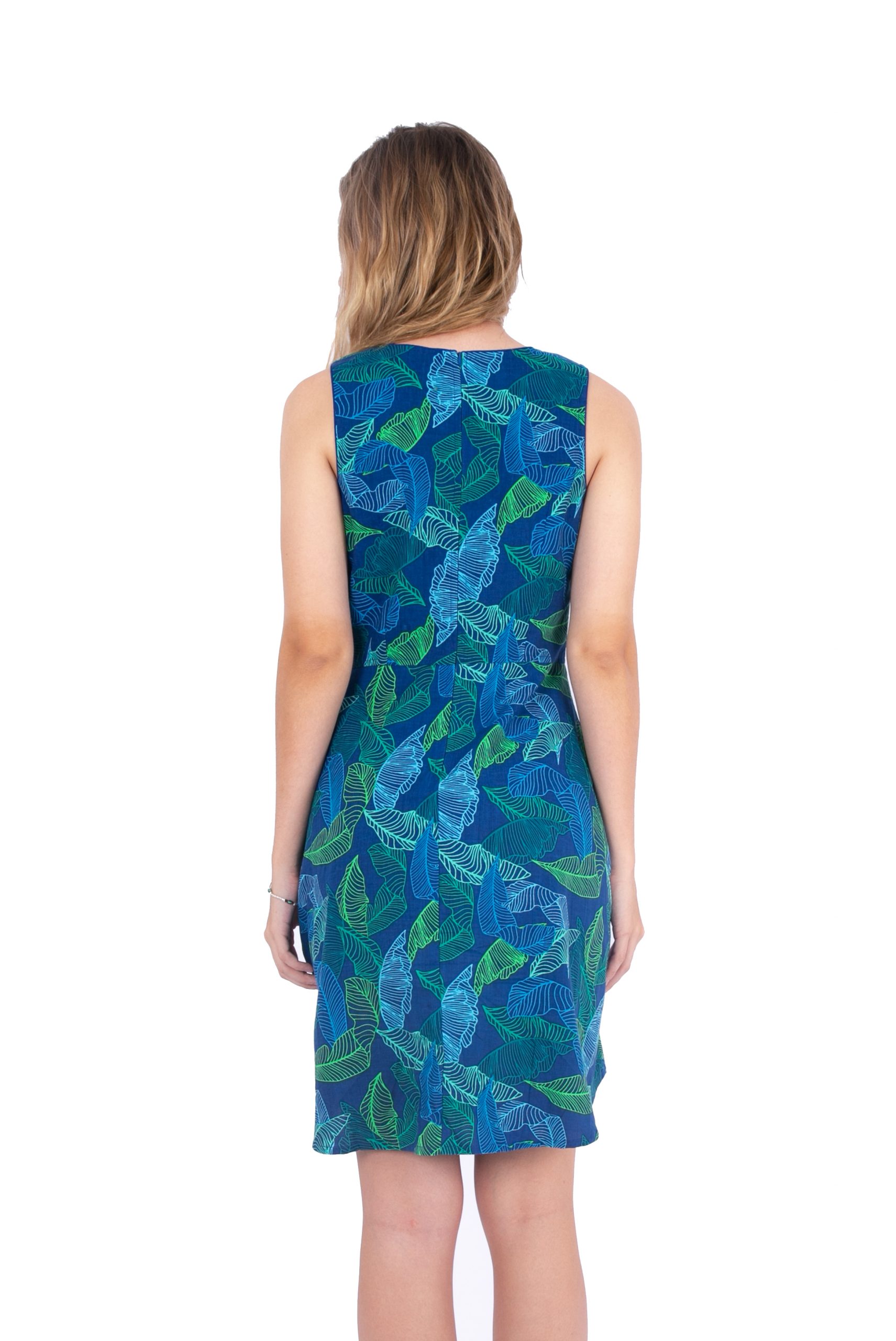Sydney Dress - Blue Leaf - OM Designs
