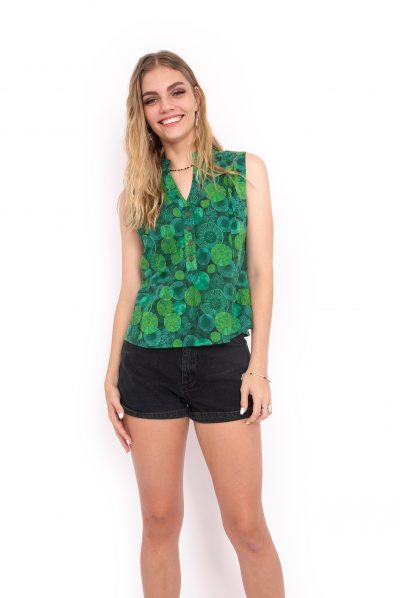 Zoe Top - Green Sea Urchin
