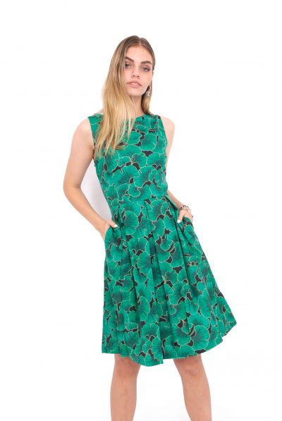Anjali Dress - Ginkgo Flower Green