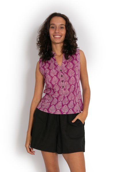 Zoe Top - Magenta-Palms