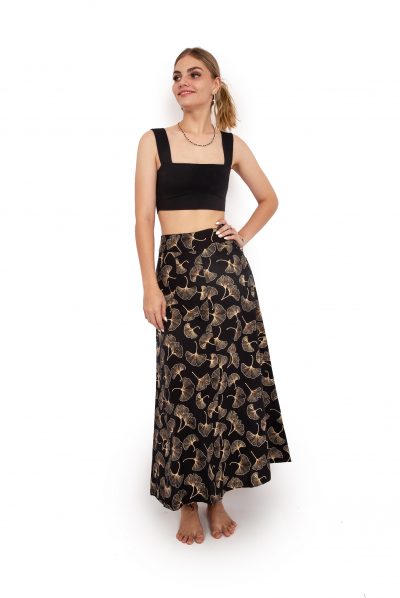 Sita Maxi Skirt - Ginkgo Black