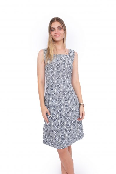 Manhattan Dress - Cosmic Flower Navy