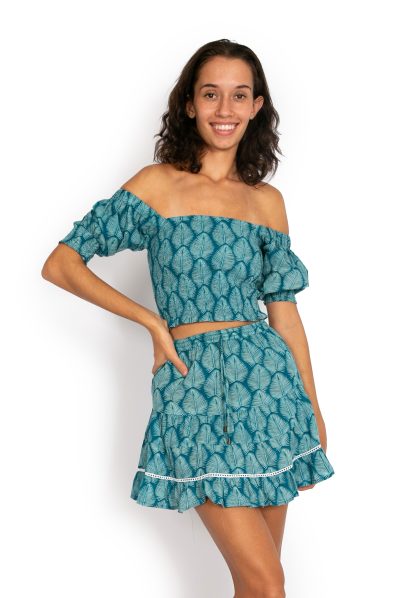 Nina Mini Skirt - Jade Palms