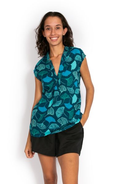 Tulip Top - Turquoise Ginkgo Garden