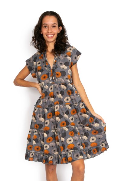 Amore Dress - Blossoms Grey