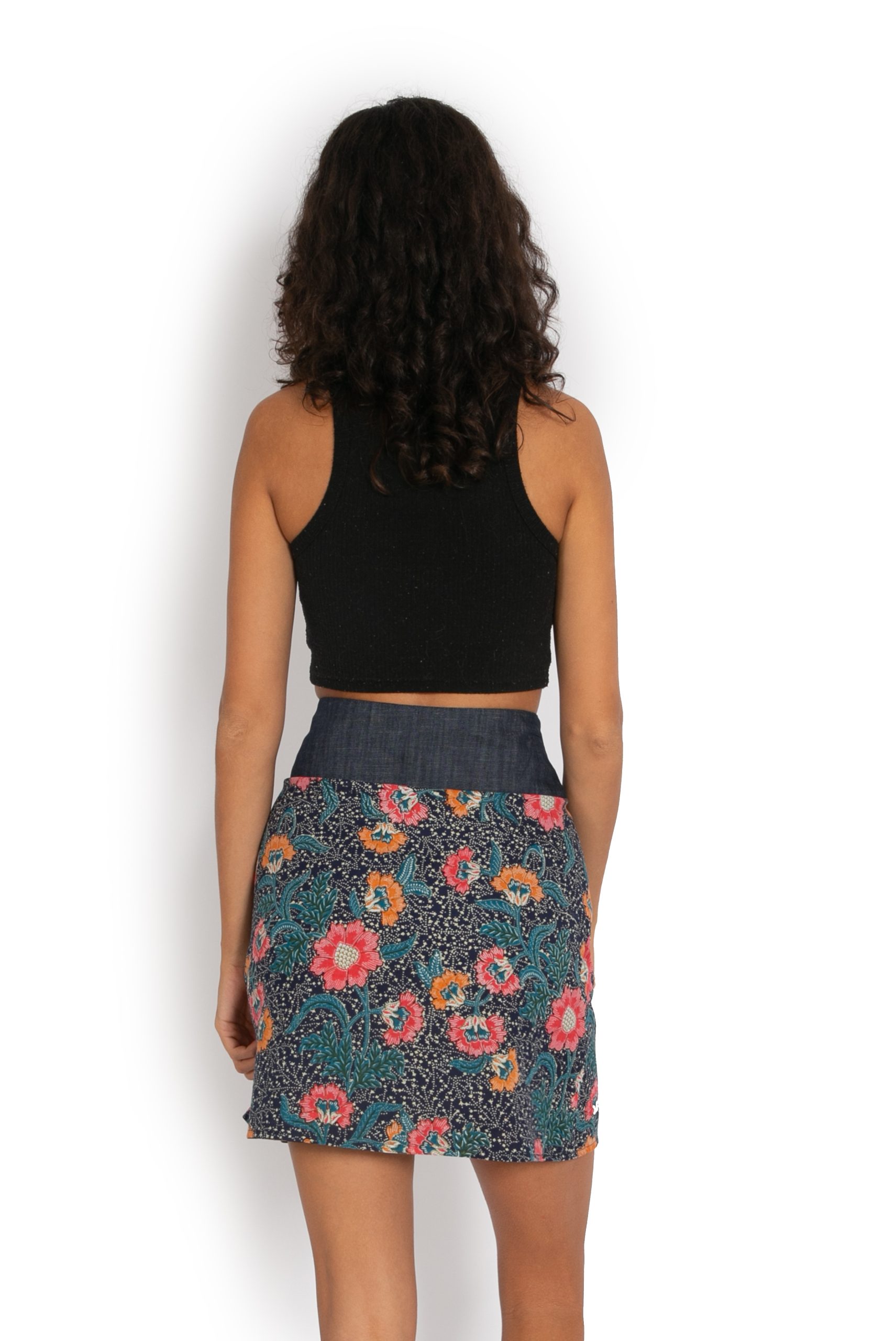 New Energy Reversible Skirt Short - Navy Tropics / Indo Black - Image 3