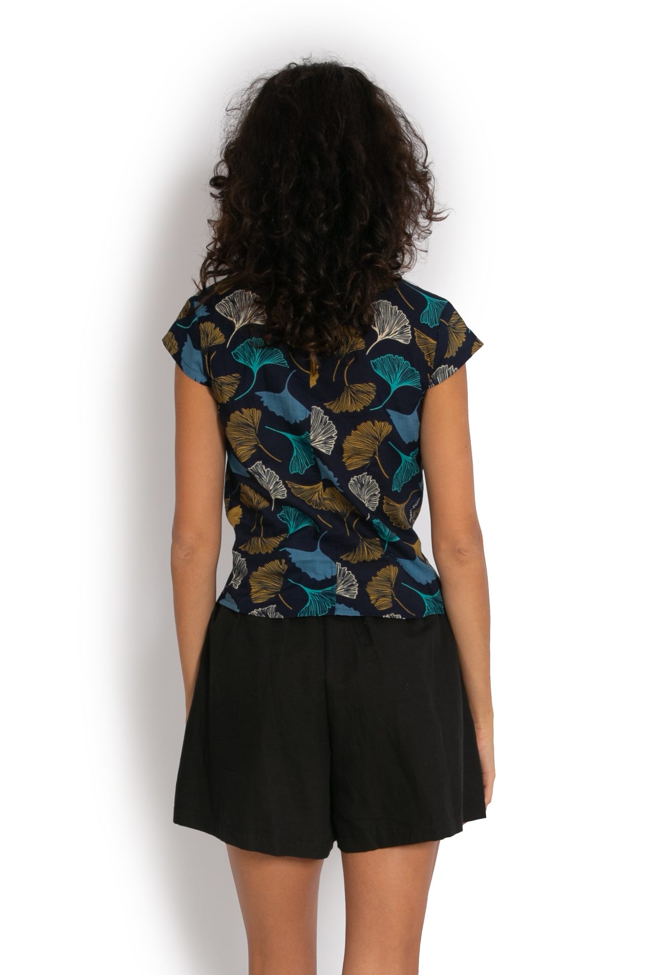 Sumi Top | Black Satin Organza main image 1