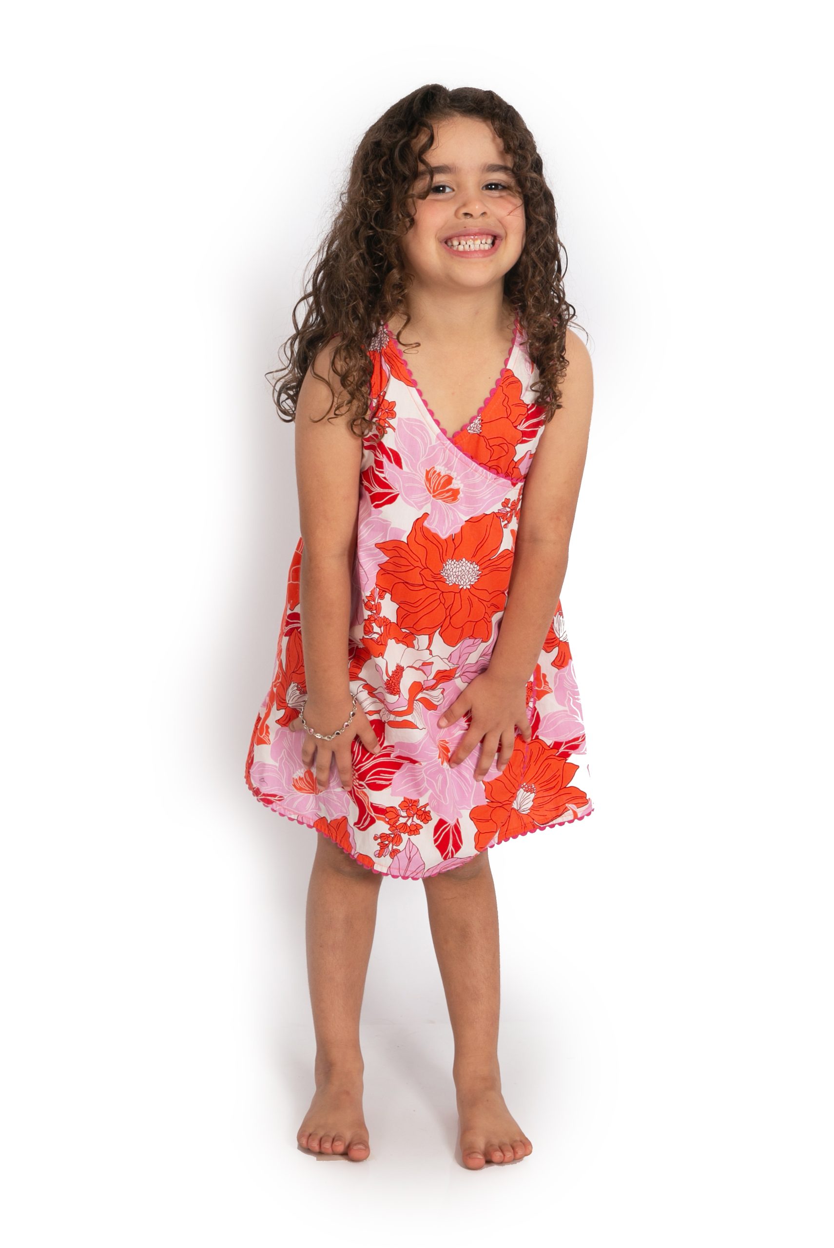 Kid's Wrap Dress - Hawaiian Dreams - OM Designs