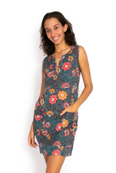 Hai Dress - Navy Tropics