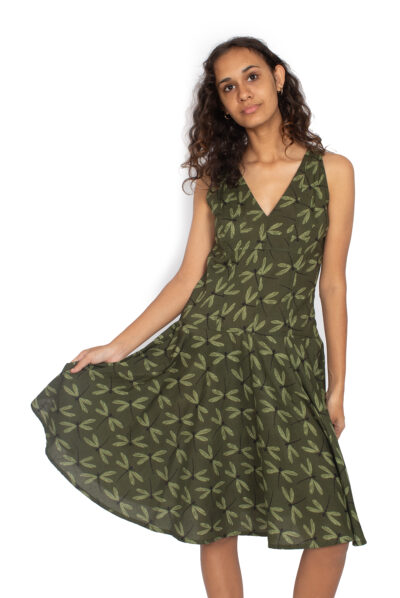Rajnandani Dress - OLIVE DRAGONFLY