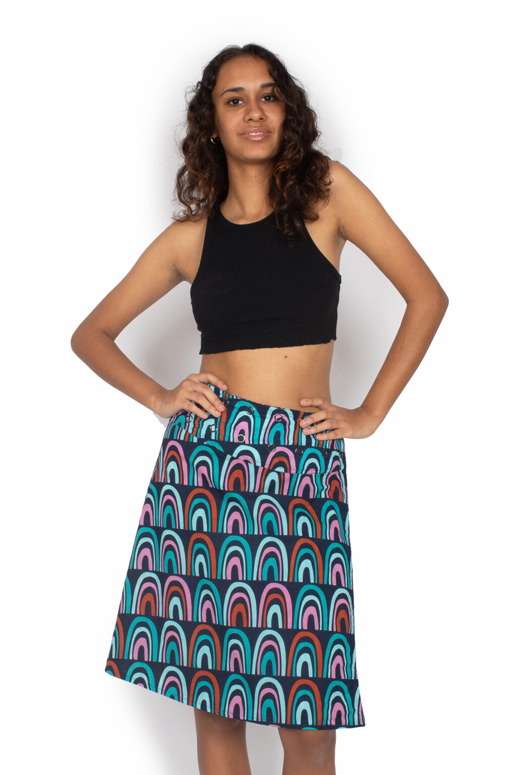 OM Designs NEW ENERGY REVERSIBLE SKIRT SHORT
- RUSTIC VINES / MIDNIGHT GARDEN