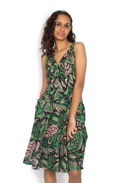 Rajnandani Dress - MONSTERA JUNGLE