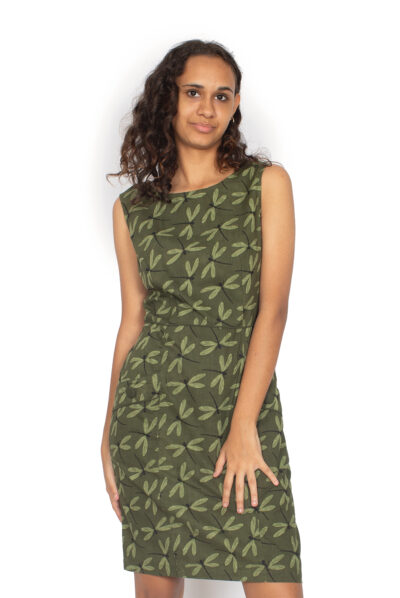 Sydney Dress - OLIVE DRAGONFLY