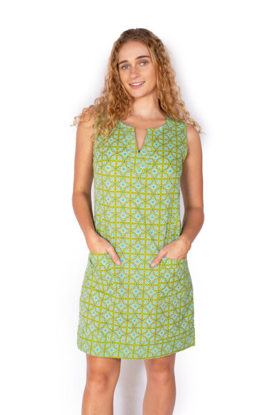Hai Dress - LIME FLORALS