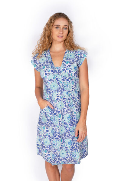 Aimee Dress - BLUE GARDEN