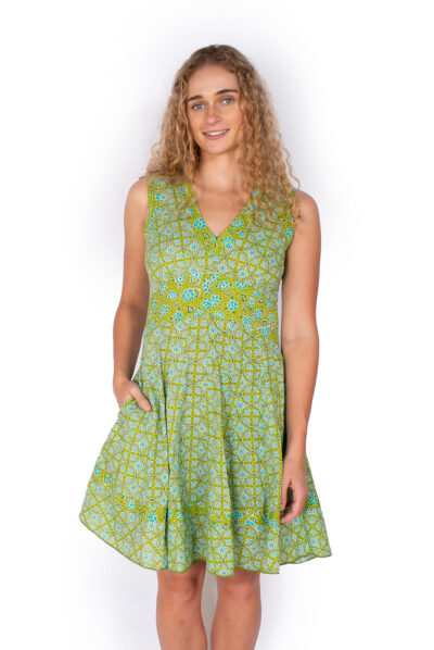 Lil Dress - LIME FLORALS