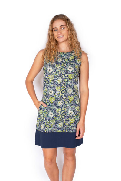 Millie Dress - LEAFY BLUE