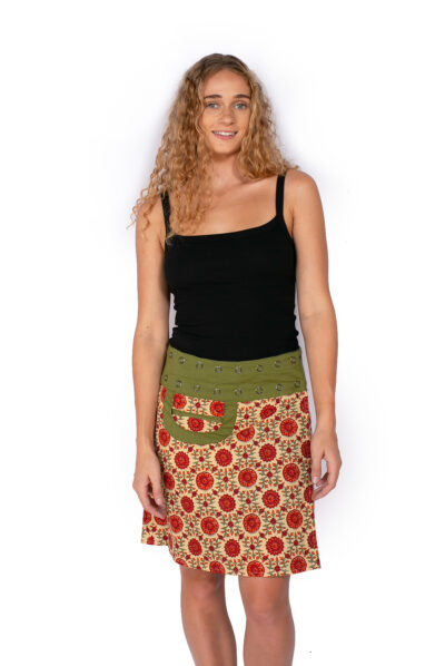 New Energy Reversible Skirt Short - RUSTIC VINES / MIDNIGHT GARDEN