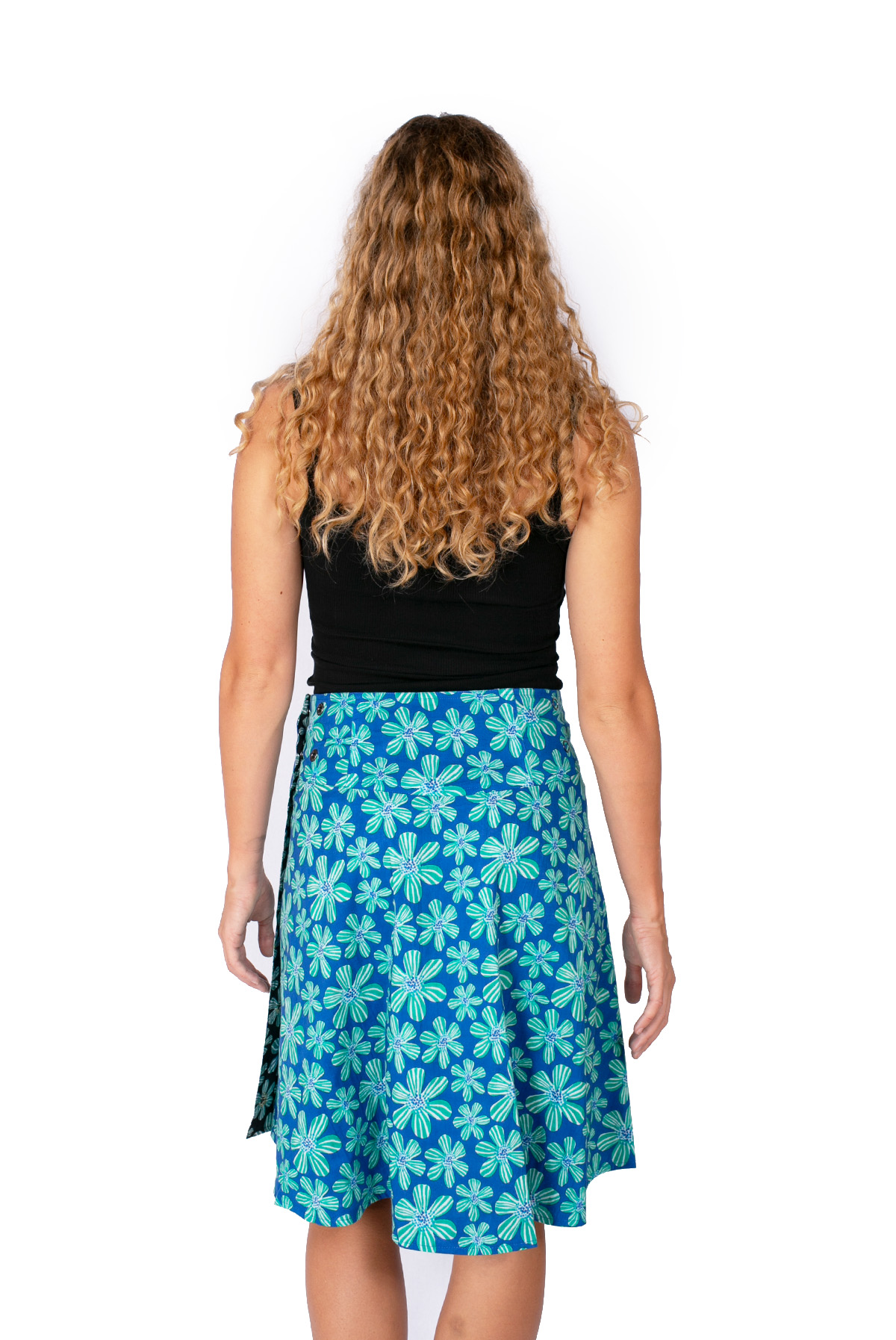 Chameleon Reversible Skirt - DAISY BLACK / DAISY MARINE - Image 4