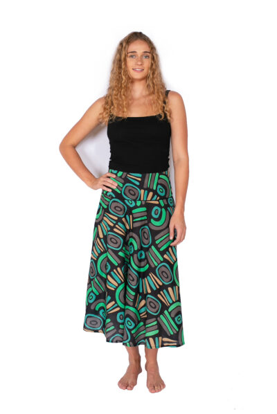 Shalu Skirt - ABSTRACT BLACK