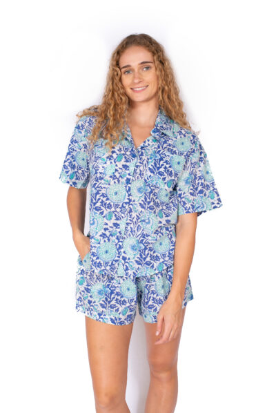 Lola PJ Set - BLUE GARDEN