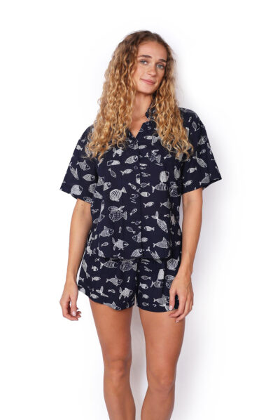 Lola PJ Set - NAVY FISH