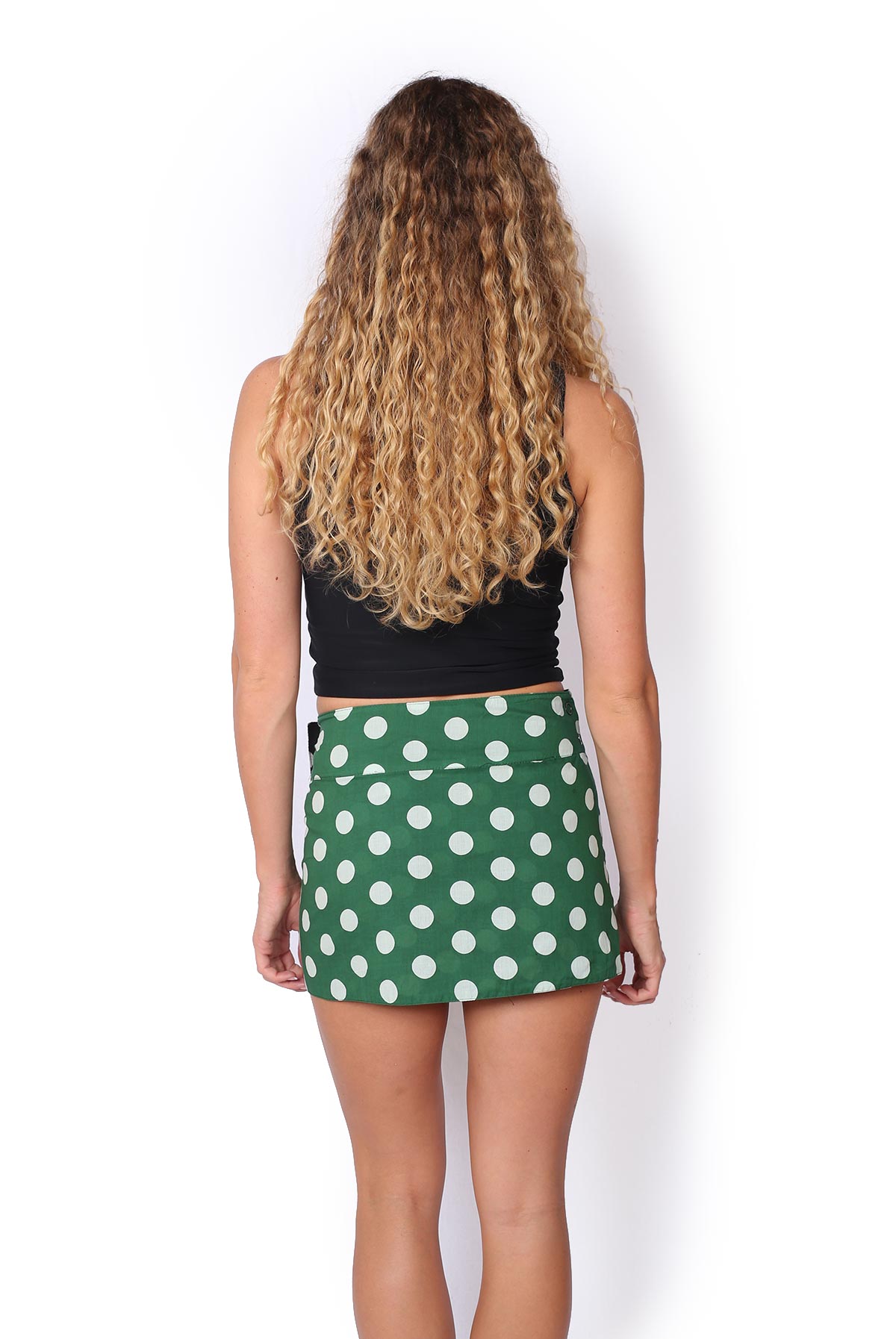 Mini Reversible Skirt - BLACK SPOT / GREEN SPOT - Image 5