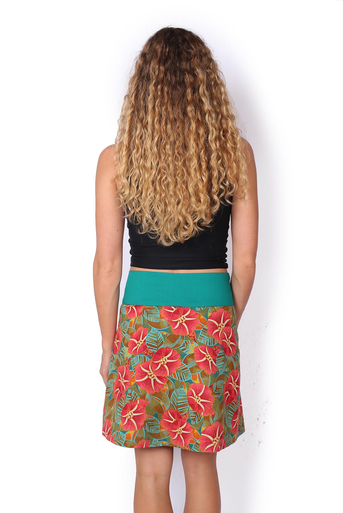 New Energy Reversible Skirt Short - HIBISCUS / BLACK GARDEN - Image 2