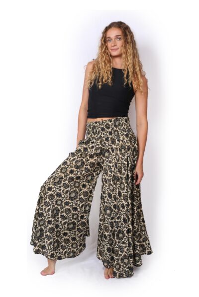 Meera Pants - BLACK FLOWER GOLD