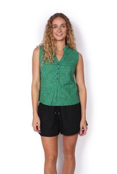 Zoe Top - SPIRAL GREEN