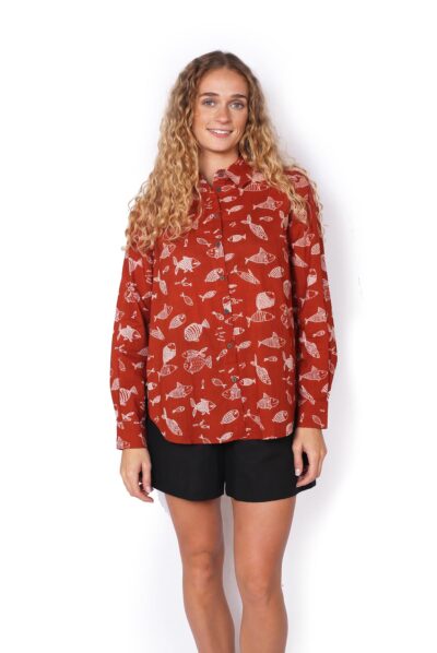 Bliss Shirt - OCHRE FISH