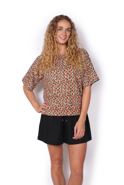 Jaydee Reversible Top - THAR DESERT / SPIRAL GREEN
