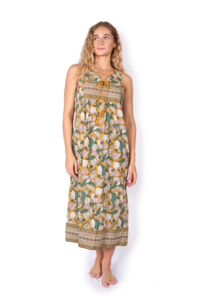 Jaipur Dress Long - MUSTARD DEVINE