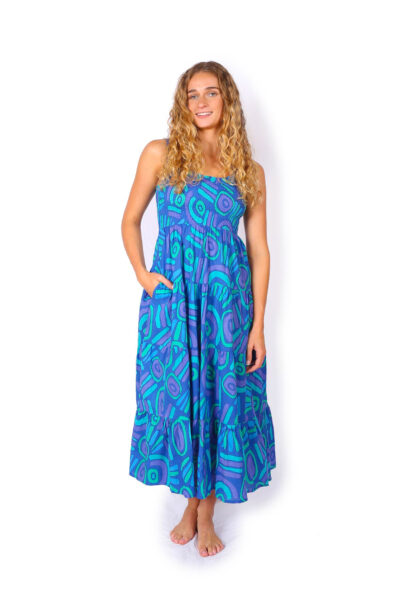 Puri Dress - ABSTRACT BLUE
