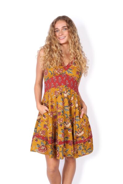 Lil Dress - MUSTARD FLORALS