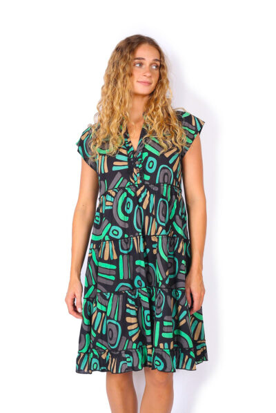 Amore Dress - ABSTRACT BLACK