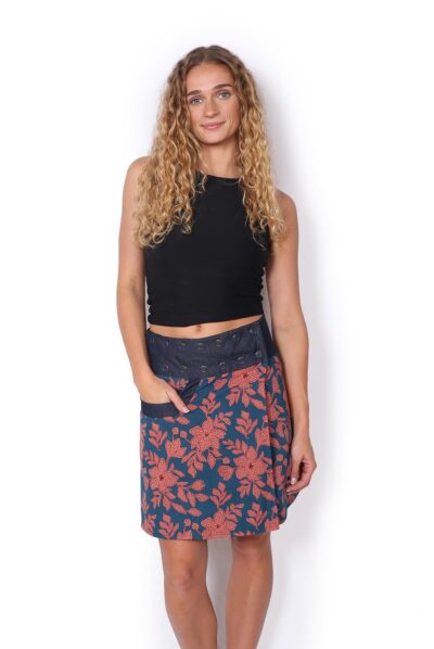 New Energy Reversible Skirt Short - STRAWBERRY MUSK / BALI RAYA