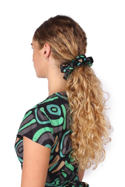 SCRUNCHIES - ABSTRACT BLACK