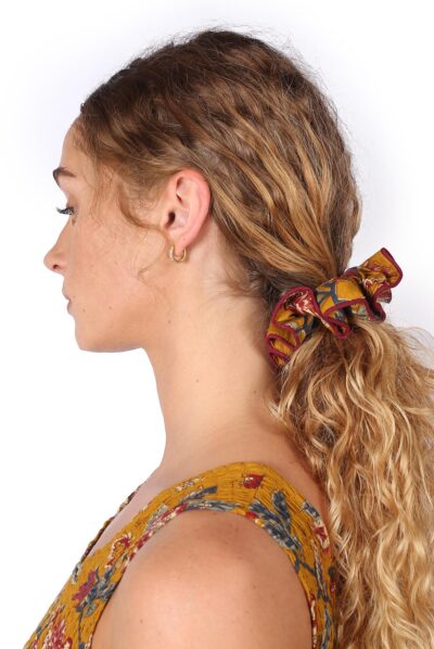 SCRUNCHIES - MUSTARD FLORALS