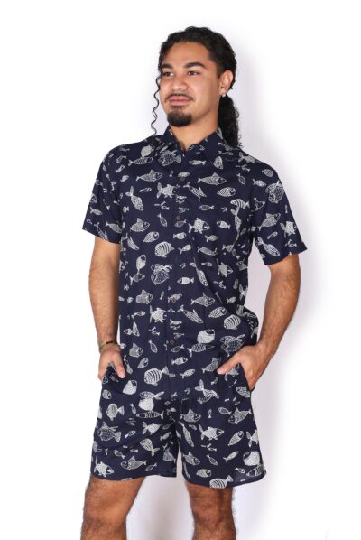 Men's Shorts - NAVY FISH