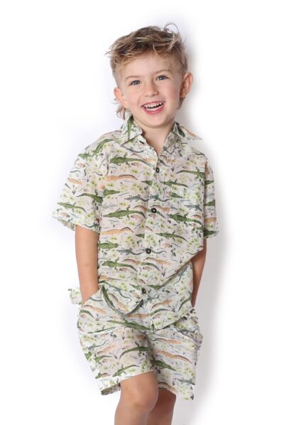 Kid's Shorts - BROOKE'S CROCS WHITE