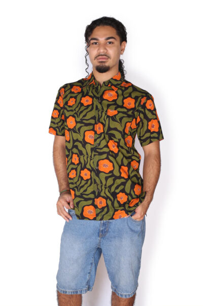 Men's Shirt - POPPY ORANGE